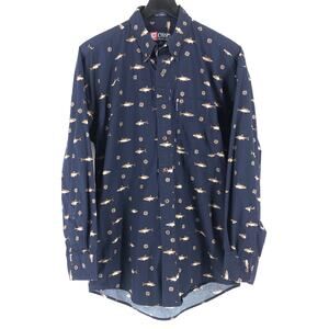 Y2K Chaps Ralph Lauren AOP fish print shirt 2000s vintage